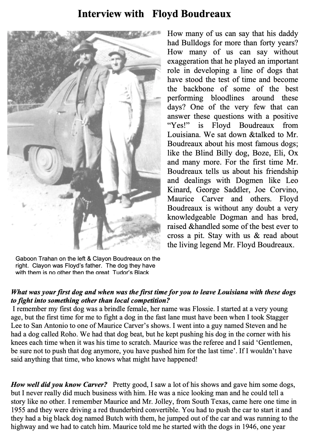 Interview with Floyd Boudreaux&nbsp;(Louisiana)